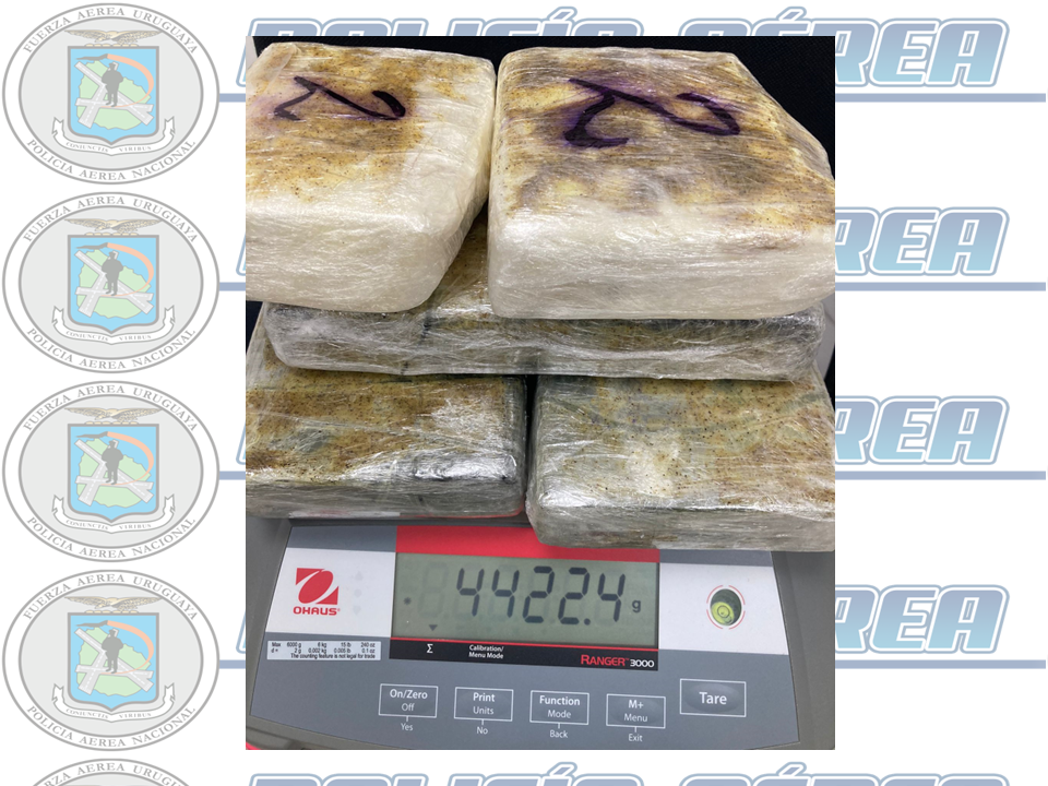 Incautación de 4,4 kg de cocaína en el área de embarque internacional