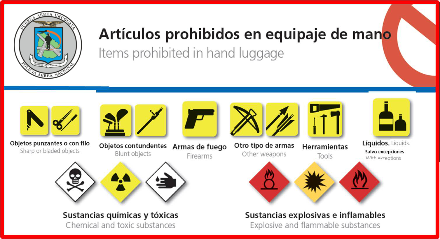 Artículos prohibidos